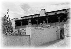 Southwestern style home, traditional adobe Hacienda, printed architectural plans