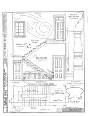 Architectural House Plans, Belle Grove Plantation, southern style mansion