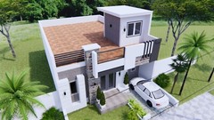 30×40 House Plan 9×12 Meter 2 Bed 2 Bath Terrace Roof PDF & A4 Hard Copy