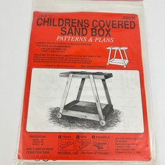 Jer’s Patterns & Plans Children’s Covered Sand Box J00330 Build Yourself