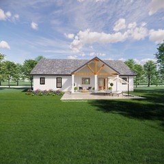 Farmstead Modern House Open Plan Design 3 Bed 2.5 Bath – Drawings Blueprint