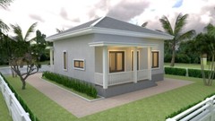 30×30 Feet House Plans 9×9 Meter 2 Beds 1 bath Hip Roof PDF Plan (A4 Hard Copy)