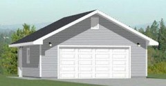 24×24 2-Car Garage — 576 sqft — 8ft Walls — PDF Floor Plan — Model 1E