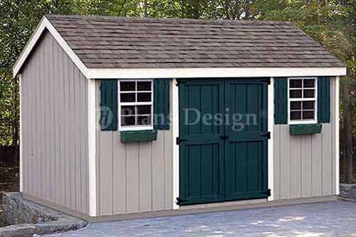 8 x 12 Storage Utility Garden Shed Plans / Building Blueprints, Design #10812