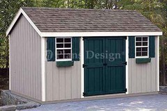 8 x 12 Storage Utility Garden Shed Plans / Building Blueprints, Design #10812