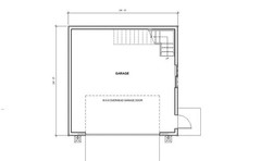 2 Car Garage with Storage Attic – 24×24 Garage Plans – Digital Blueprints