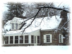 Dutch Colonial stone Farmhouse, architectural home plans, 4 bedrooms, sun room