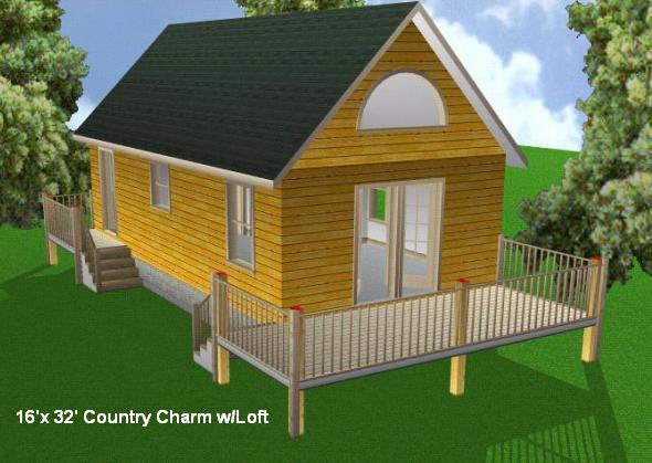 16×32 Cabin w/Loft Plans Package, Blueprints, Material List