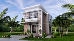 Small House Plan 6.7×10.8 meter 2 Beds PDF Full Plans (A4 Hard Copy)