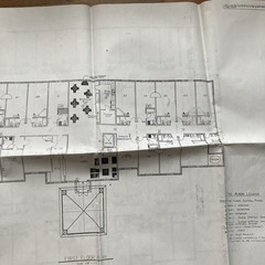 Large Foldout Architectural Blueprint Super 8 Motel Uniontown PA Y2K 36×24