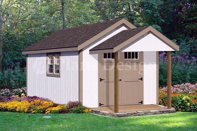 20′ x 10′ Potting Patio / Pool House Shed Plans #P72010, Free Material List