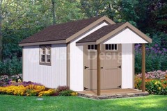 20′ x 10′ Potting Patio / Pool House Shed Plans #P72010, Free Material List