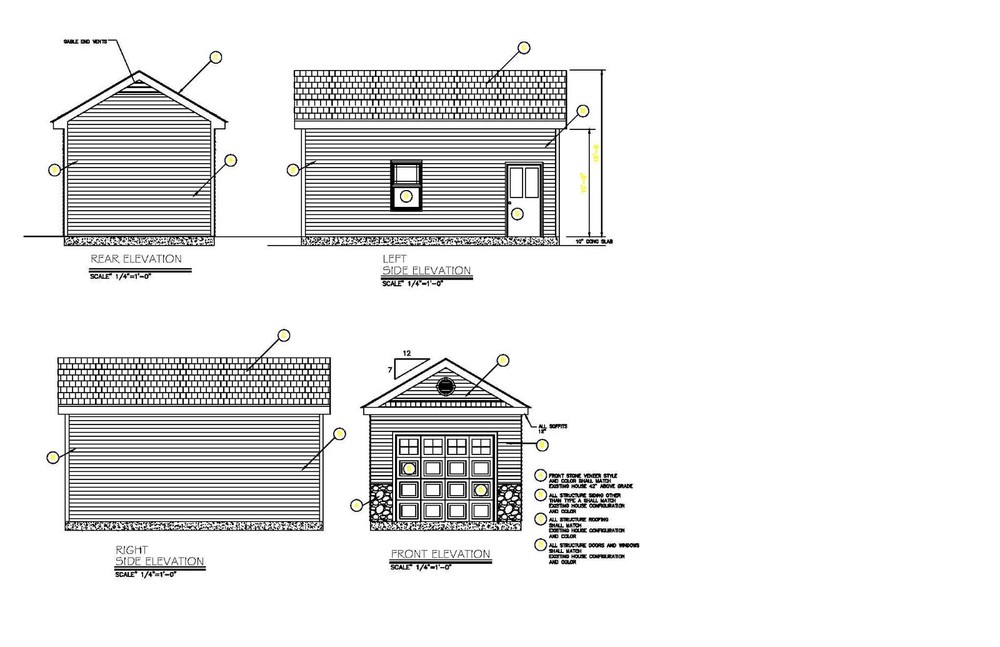 14’X24′- 24’X14′ ONE CAR GARAGE PLANS GABLE ROOF GARAGE PLAN 22-1424-GBL-2Z
