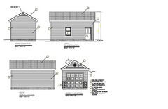 14’X24′- 24’X14′ ONE CAR GARAGE PLANS GABLE ROOF GARAGE PLAN 22-1424-GBL-2Z