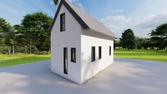 Building Plans for 12′ x 24′ Tiny Home – Main Floor 288sqft, with loft above