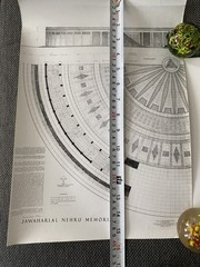 Vintage Felix De Weldon Personal Plans Blueprint Nehru Memorial New Delhi India