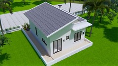 Custom Small House Plans 6×8 Meter 20×27 Feet 2 Beds 1 Bath (A4 Hard Copy)
