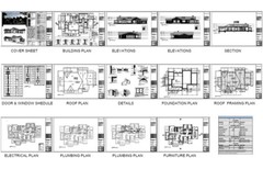 90’x55’ 3 Bed, 2 Bath, Garage, Porch, Architectural House Plans PDF Download.