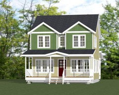 24×24 House — 2 Bedroom — 2.5 Bath 1,106 sq ft — PDF Floor Plan — Model 5