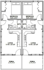 24×30 Duplex — PDF Floor Plan — 720 sq ft — Model 3A