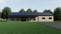 Barndominium House Plan, 3 Bedroom 2 Bath with 2 car garage, 50’x36′ Plan| PDF