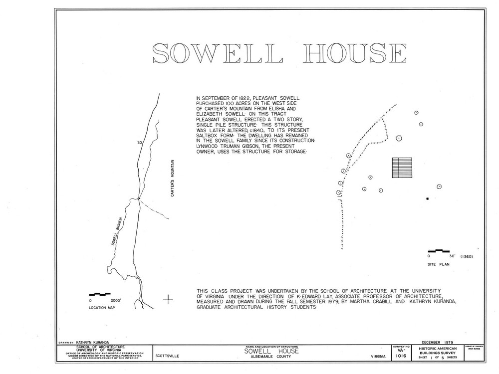 Small Colonial home, Saltbox style Sowell Cottage, 1830s, 2-3 bedrooms
