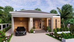 36×36 Feet Modern House Plan 11×11 Meter 3 Beds 2 Baths Hip roof (A4 Hard Copy)