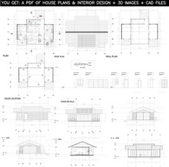 Container house plans – 2 bedrooms – 1 bathroom – Digital PDF File