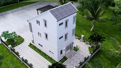 Small House Design 5.5×8 Meter 18×26 Feet 3 Beds 4 Baths Gable Roof A4 Hard Copy