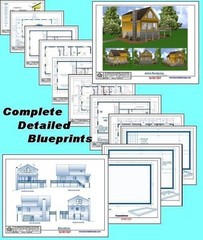 24×34 Cabin w/Full Basement Plans Package, Blueprints, Material List