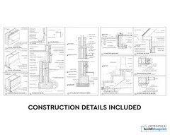Large Adirondack Cabin w/ Loft Architectural & Construction Plans – PDF Download