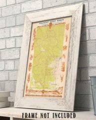 Philmont Scout Ranch New Mexico c1960 Vintage Topographic Map Wall Art