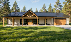 Modern Farmhouse Plan 1600 Sq Ft, 3 Bed 2 Bath, Open Concept