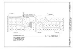 Mid-Century Modern home, stucco brick glass block, architectural PRINTED plans