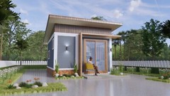 13×16 Small House 4×5 Meter 1 Bed 1 Bath Shed Roof PDF & A4 Hard Copy