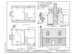 Yorktown historic colonial cottage – wood/timber frame home plans, 2 bedrooms