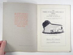 1917 3-WALLED OPEN SHED Farm Plans Specs & Materials WHITE PINE BUREAU #12 {e}