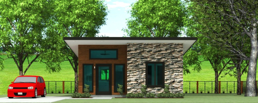 Custom Modern Cabin Plans – 1 Bed 1 Bath 543 sqft – $68,000 (Cost to Build)