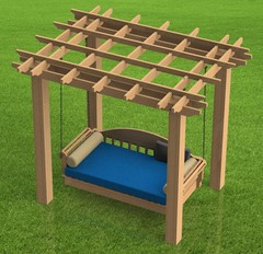 Hanging Patio Bed with Pergola Woodworking DIY Plans – Build it Yourself