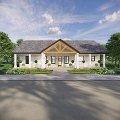 Farmstead Modern House Open Plan Design 3 Bed 2.5 Bath – Drawings Blueprint