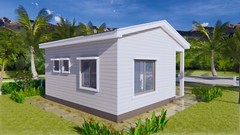 21×21 Feet Tiny House Plans 6.5×6.5 Meter 1 Bed 1 Bath Gable Roof (A4 Hard Copy)