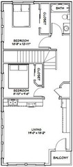 40×42 Apartment with 2-Car 1-RV Garage – PDF FloorPlan – 1,153 sqft – Model 1C
