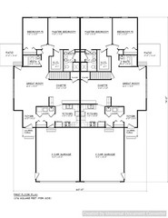 Full Set of Condominium / Duplex building plans 1,376 sq ft