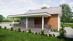 30×33 Feet Simple House Design 9×10 Meter 2 Bed 1 Bath Gable Roof (A4 Hard Copy)