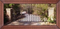 On Sale! #1251 Wrought Iron Style Steel Driveway Gate 16′ Inc Post Pkg Safety
