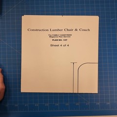 Vintage Family Handyman Plan No. 107 Construction Lumber Chair & Couch DIY Wood