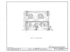 Plans for a Saltbox style Colonial home, Kearney Cottage, 1784, 2-3 bedrooms