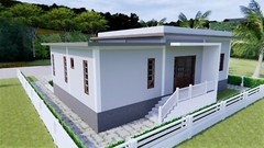 House Plan Drawing 12×11 Meter 39×36 Feet 3 Bedrooms PDF Plan (A4 Hard Copy)