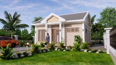 Custom Small House Plan 23×23 Feet 7×7 Meter 1 Bed 1 Bath Gable (A4 Hard Copy)