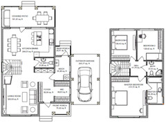 40’x45’ 3 Bed, 3 Bath Modern Cottage Architectural Build Plans PDF Download.